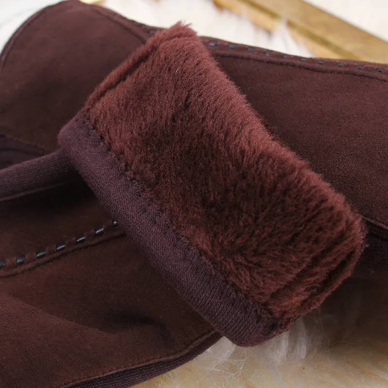 REALBY женские толстые перчатки зимние Luvas de inverno Guantes Mujer Формальные варежки из замши