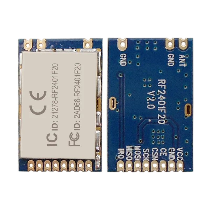 20 шт./лот RF2401F20 сертифицированный FCC / IC CE дБм 2 4 ГГц nrf24l01 + модуль 100 мВт 4g pa lna