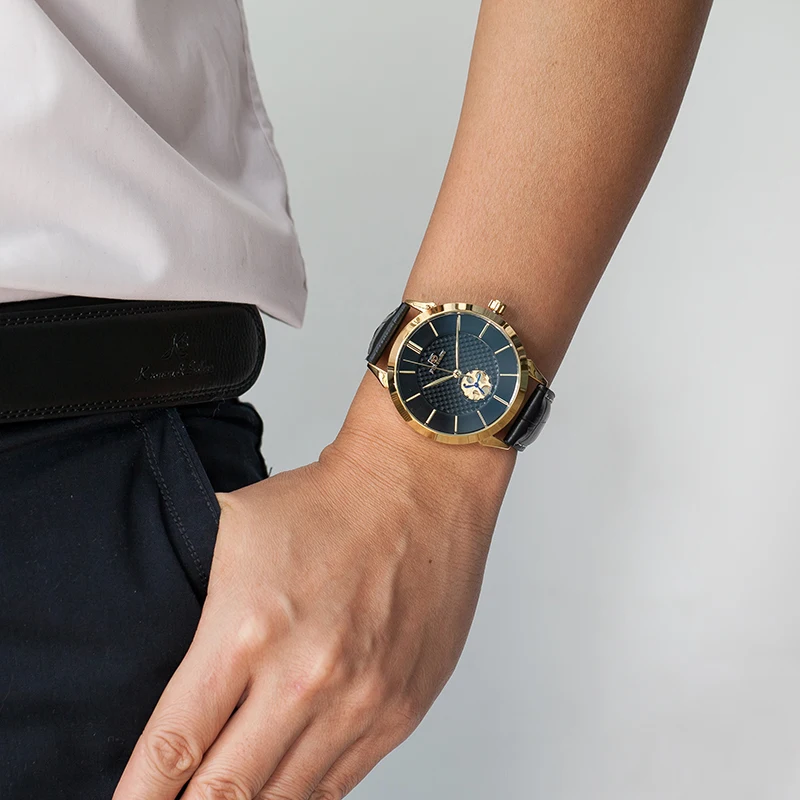 FORSINING Brand Mens Watches Luxury Gold Case Leather Belt Black Dial Auto Mechanical Male Relogio Wristwatches Erkek Kol Saati | Наручные