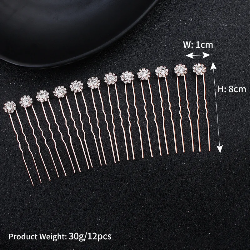 Minlover 12pcs/lot Small Daisy Handmade Bride Hair Combs for Women Girls Crystal Hairpins Jewelry Wedding Accessories TS072 | Украшения и