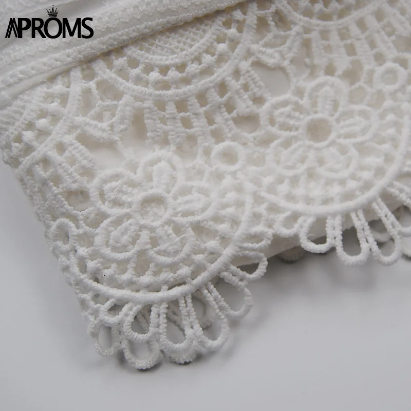 Aproms, элегантные кружевные топы на бретельках, женские летние белые уличная одежда кроп-топ, Сексуальная Низкая спина, Облегающая майка, футболки