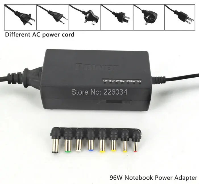2014 Новый универсальный силовой адаптер для ноутбуков мощностью 96Вт.