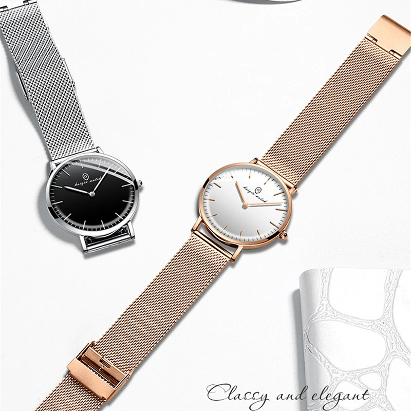 HAIQIN Men's Watches Minimalist Fashion Couple Watch Luxury Brand Quartz Wristwatch For Lovers Waterproof | Наручные часы