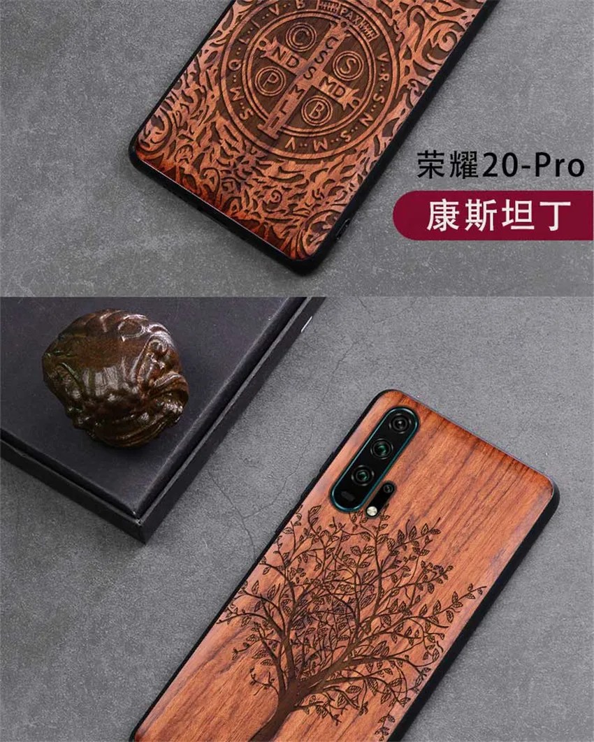 Чехол Boogic для Honor 20, чехол из натурального дерева, huawei Honor 20 Pro, палисандр, ТПУ, ударопрочный чехол для телефона, чехол Honor20
