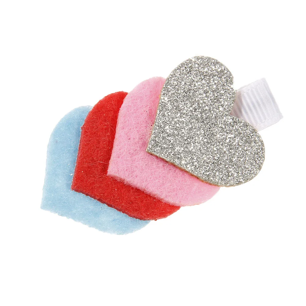 NISHINE нетканый войлок в форме сердца заколки для волос Блеск День святого