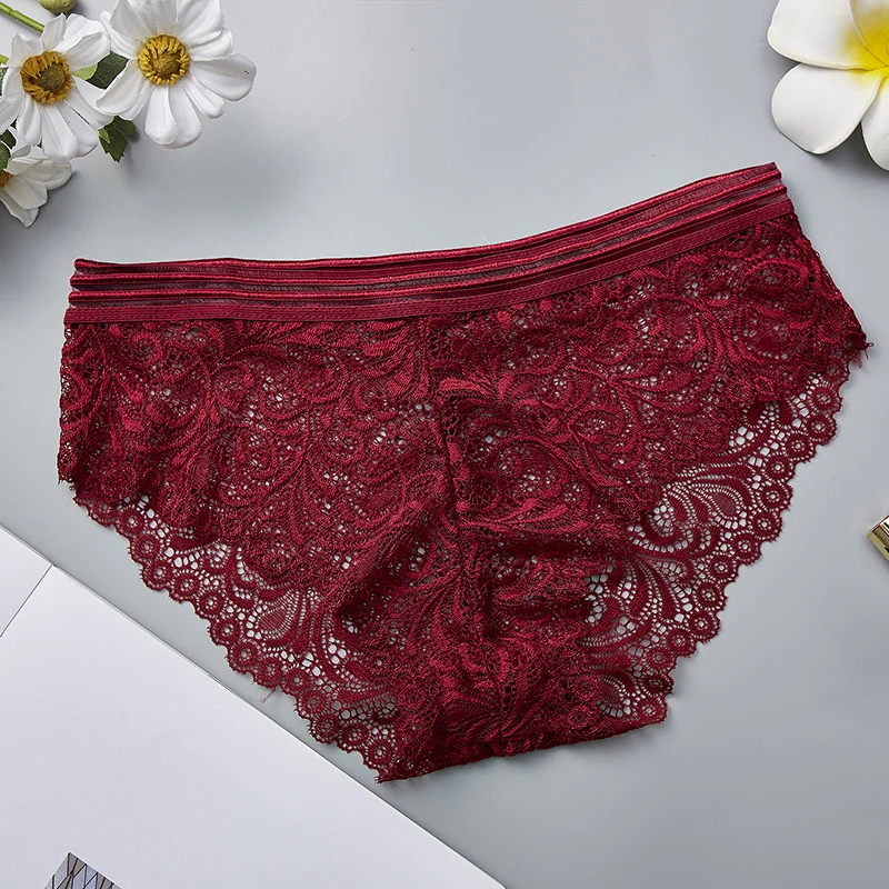 Женское черное белое синее нижнее белье с вышивкой V1 красные трусики кружевные