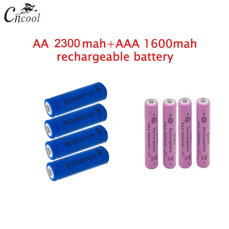 20 шт. AA blue 2300 мАч Ni MH аккумуляторы + AAA 1600 аккумуляторы|Перезаряжаемые батареи| |