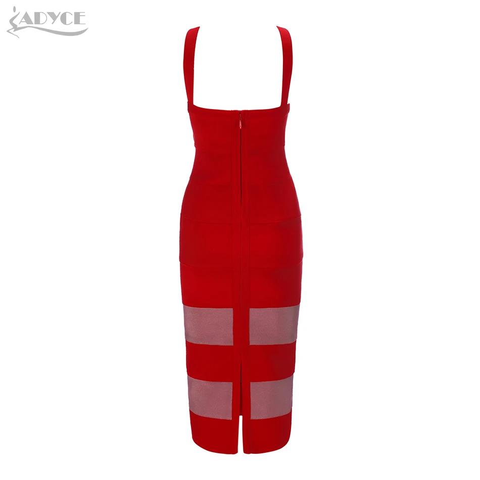 ADYCE новинка облегающее Бандажное платье женское Vestidos Verano 2019 сексуальное красное