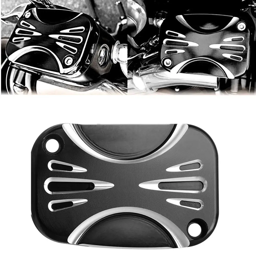 

Левая и правая черная крышка главного тормозного цилиндра подходит для Harley