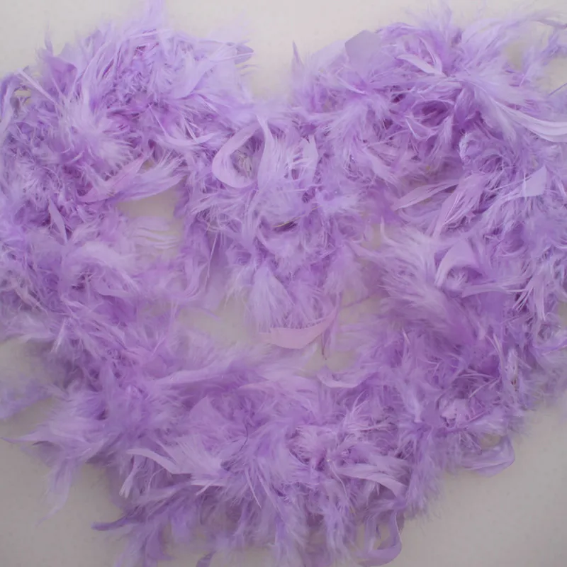 light purple 2 ярда/партия, аксессуары для одежды, турецкое перо, разноцветная полоска, пушистый боа с днем рождения, свадебные украшения, принадлежности - Цвет: light purple
