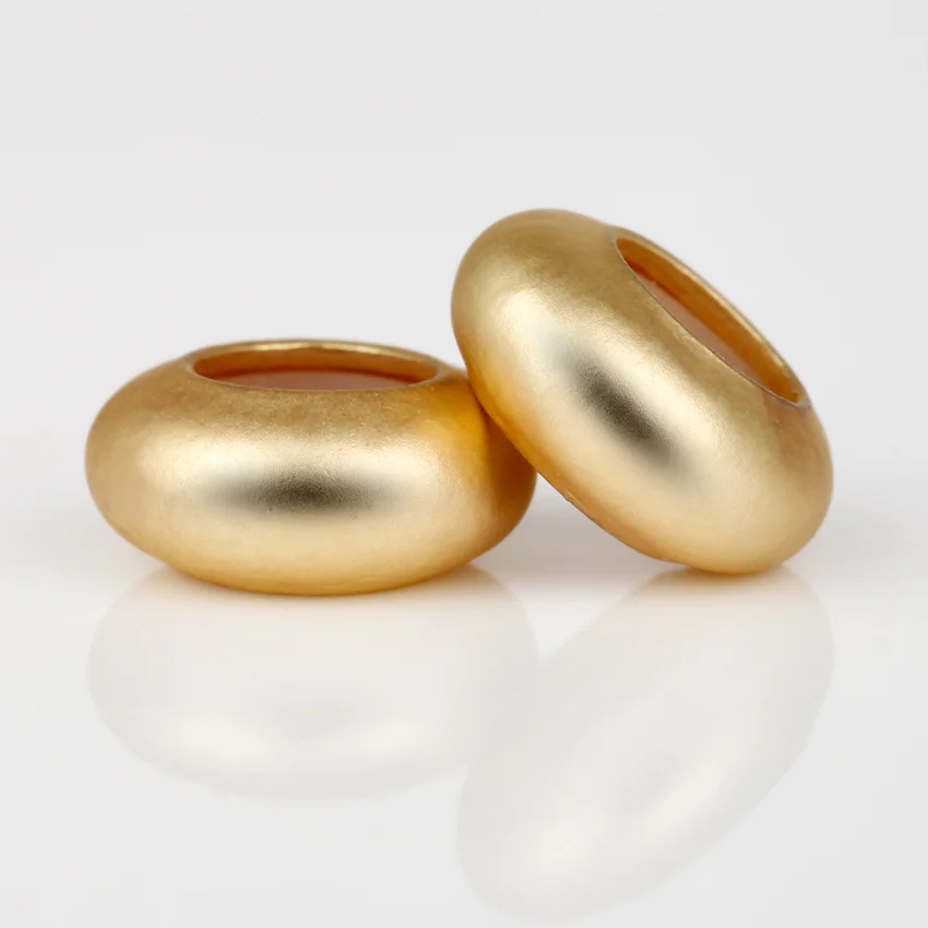 10 шт. в партии матовые золотистые бусины из силикагеля силиконовые резиновые