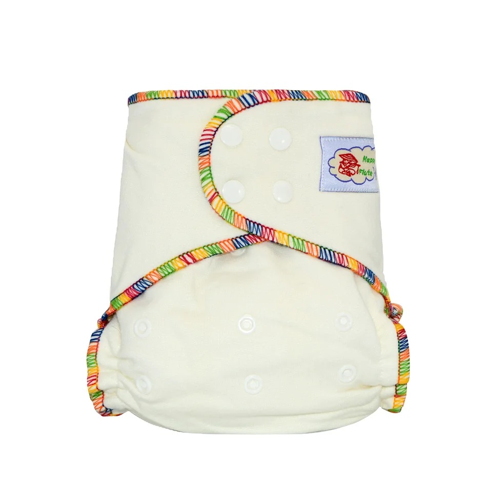 rainbow serging 12 шт/лот HappyFlute Onesize бамбуковый хлопковый подгузник, натуральный пеньковый подгузник, подходит для малышей от 5 до 15 кг - Цвет: rainbow serging