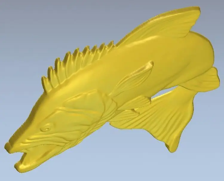 3d модель рельеф для ЧПУ в формате файла STL Fish_1|3d model relief|3d relief modelfor cnc |