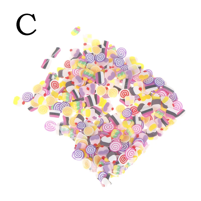 500pcs 10/500/1000 шт. гончарная ломтики наполнитель для украшения ногтей и Нейл Арта, набор для Slime фруктов для детей Лизун DIY аксессуары поставки Свадебные украшения - Цвет: 500pcs