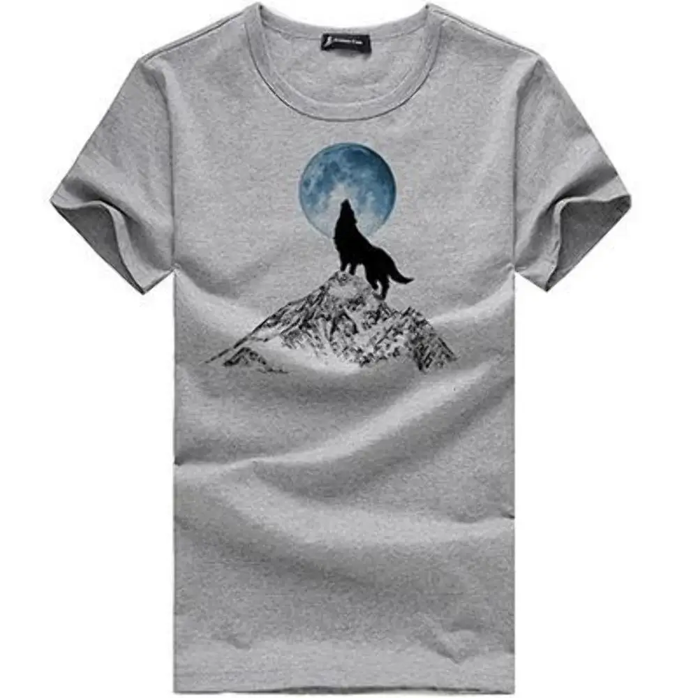 Wolf Design Men's or Women's Casual T-Shirt White/Black/Blue/Grey/Red/Green Cool pride t shirt men Unisex New Fashion | Мужская