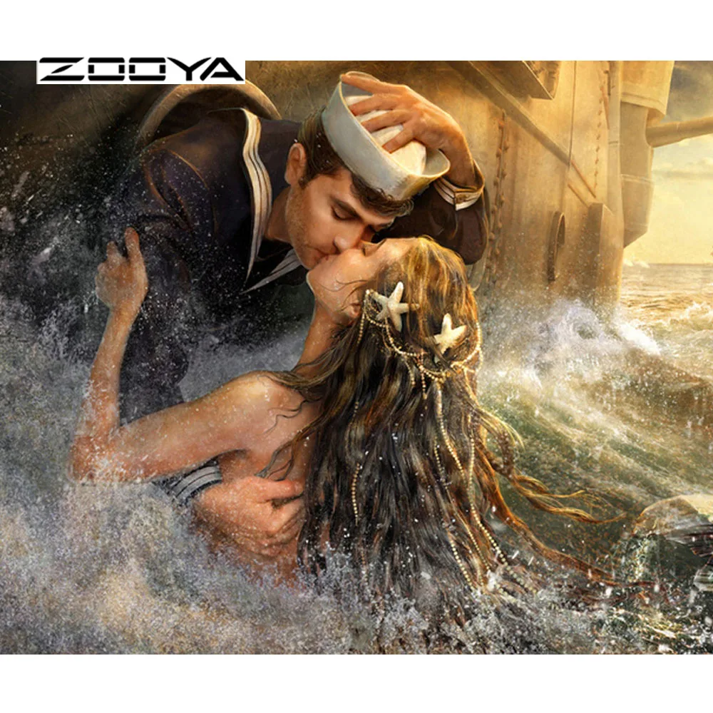 ZOOYA Алмазная картина вышивка полный пакет 3D DIY Набор мозаика пара Поцелуй Декор