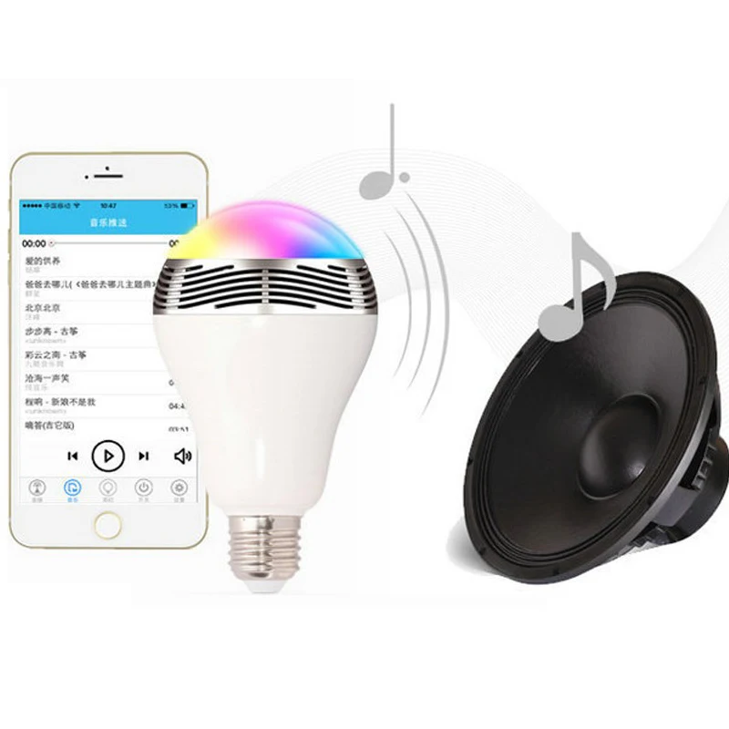 Умная RGB Светодиодная лампа с Bluetooth умное освещение яркая регулируемой яркостью