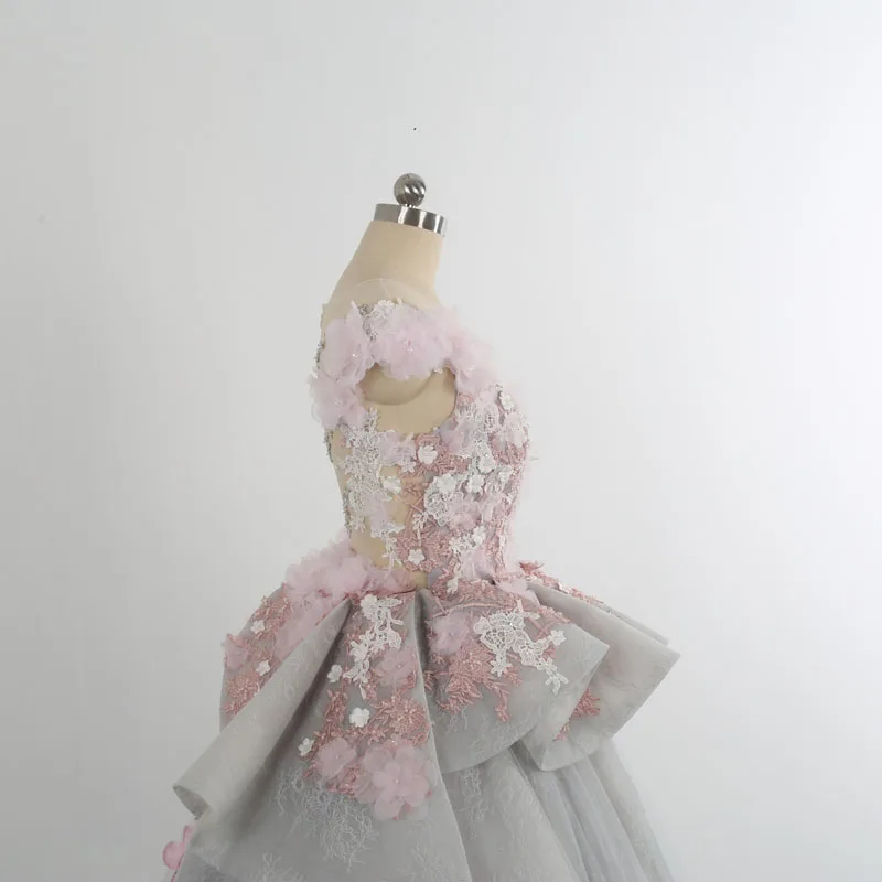 

Private custom! Special three-dimensional flower sequins new colorful elegant personalized wedding dress