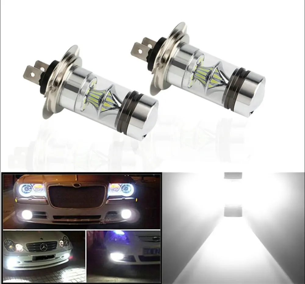 H7 100W Светодиодный светильник 1250Lm 12V~ 24V 360 градусов светодиодный чип для авто противотуманный светильник ing Sourcing парковка 6000K белый