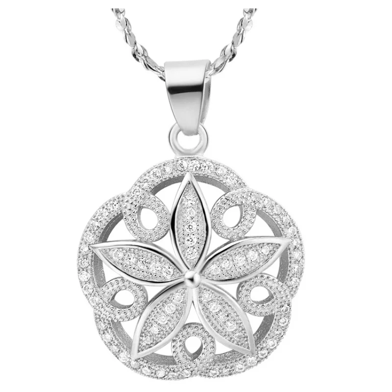 Ажурные цветы серебряный кубический цирконий серебро 925 пробы свадебные