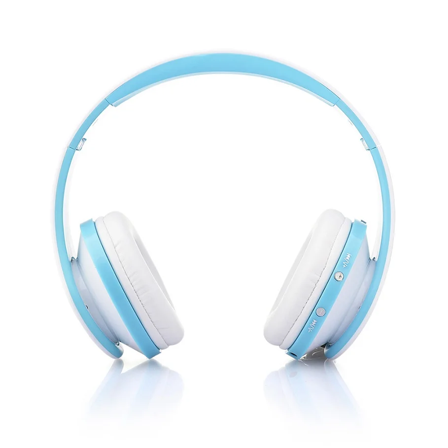 Синий NX-8252 профессиональные складные беспроводные Bluetooth наушники супер стерео бас эффект портативная гарнитура для DVD MP3 - Цвет: Синий