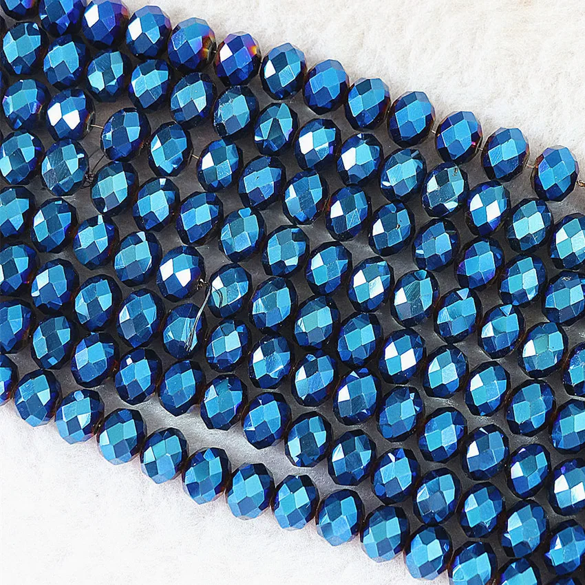 4*6mm mix-colored faceted rondelle abacus crystal glass loose spacers 98pcs/strand wholesale price accessories beads B670 | Украшения и