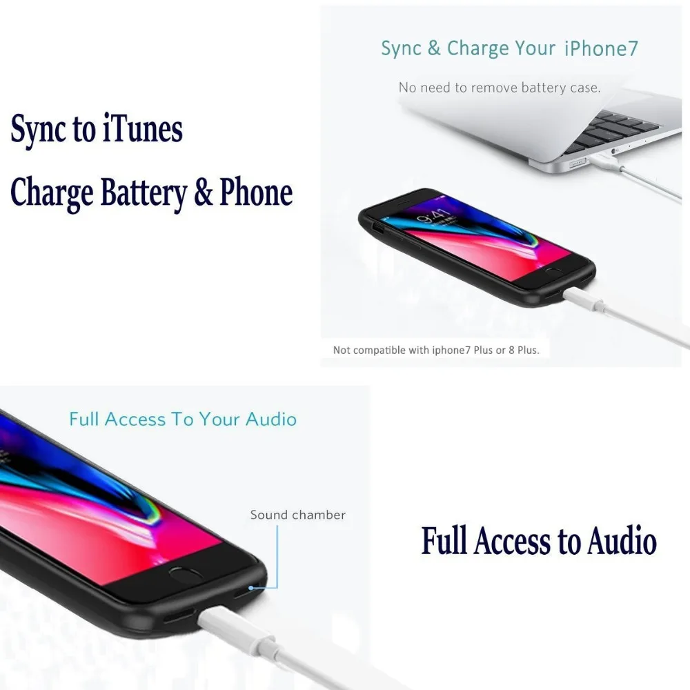 Gagaking Батарея Зарядное устройство чехол для мобильного телефона iPhone 8 7/8 Plus 7 5200/7500