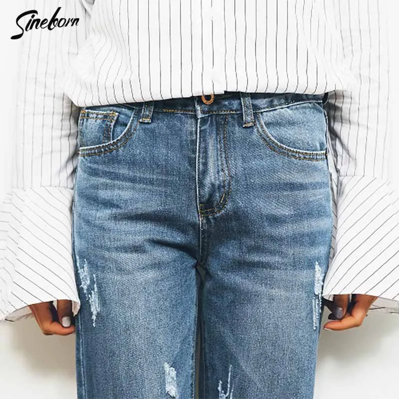 Новинка 2017 года Джинсы Для женщин высокое прямые брюки Винтаж ковбойские длинные