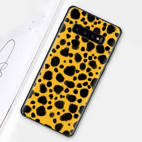 Черный ТПУ мягкий чехол с леопардовым принтом для samsung Galaxy S10e S10 S8 S9 Plus S7 A40 A50 A70 Note 8 9 силиконовый чехол для телефона - Цвет: 010