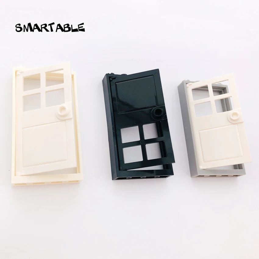 Умная оконная дверная рама 1x4x6 строительные блоки MOC части со стеклянными игрушками для детей дом совместим все бренды город 20 шт./лот