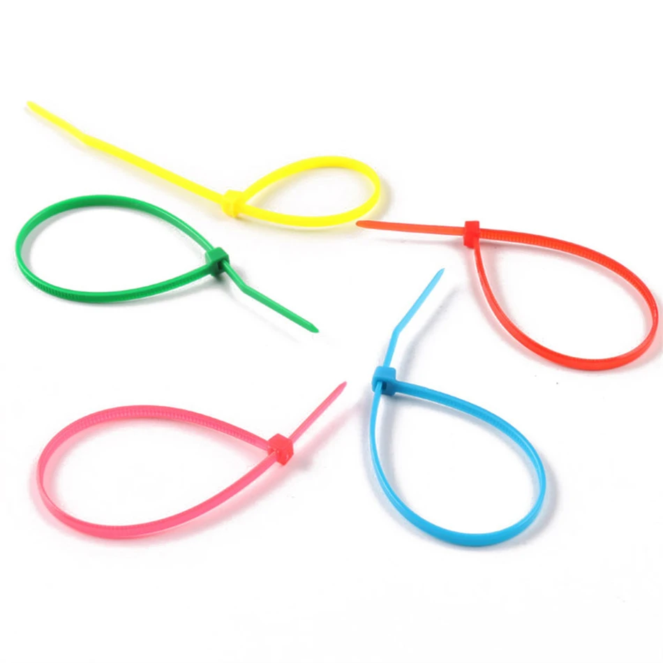 3*150 мм 100 шт./пакет 6 CoIorfuI veIcro nyIon cabIe провод SeIf Iocking pIastic|zip ties|tie zipwire zip tie |