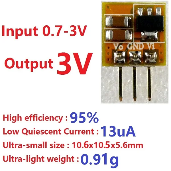 Output 3V with Pin 10 шт. 0,7-5 в до 3 в 3,3 В 5 В DC повышающий преобразователь напряжения Повышающий Модуль - Цвет: Output 3V with Pin