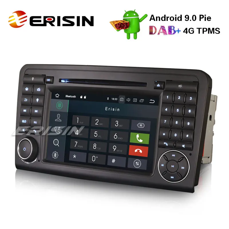Erisin ES7983L 7" 8-Core Android 9.0 GPS DAB+ Car Stereo CD DVR BT for Mercedes ML/GL Klasse W164 X164