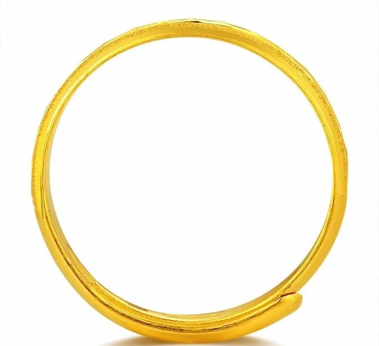 999 24k кольцо из желтого золота/унисекс Lucky Love/Размер США: 4 12/4 2 г|ring armor|ring ring festivalring