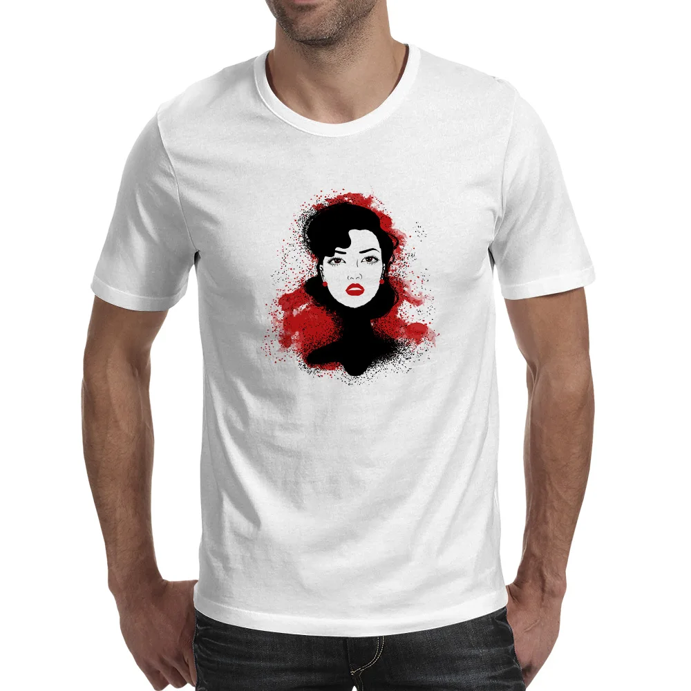 Красота леди короткий рукав футболка творческий Дизайн принт Повседневное аниме