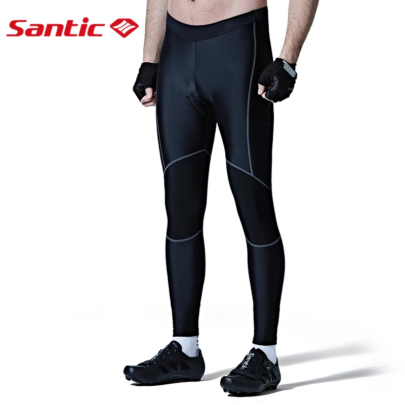 Santic велосипедные брюки зимние теплые Licra Ciclismo Hombre Maillot Foot Франция 2018 полиэстер