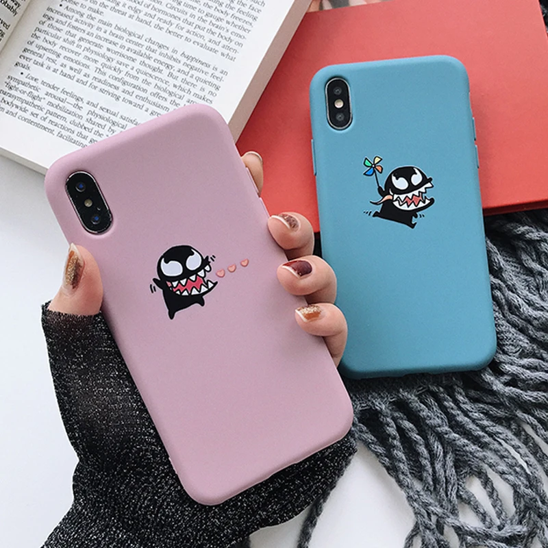 Милые чехлы для iPhone XS Max XR X 6 6S 7 8 Plus, комиксы DC, Marvel Venom, мягкие чехлы для телефонов