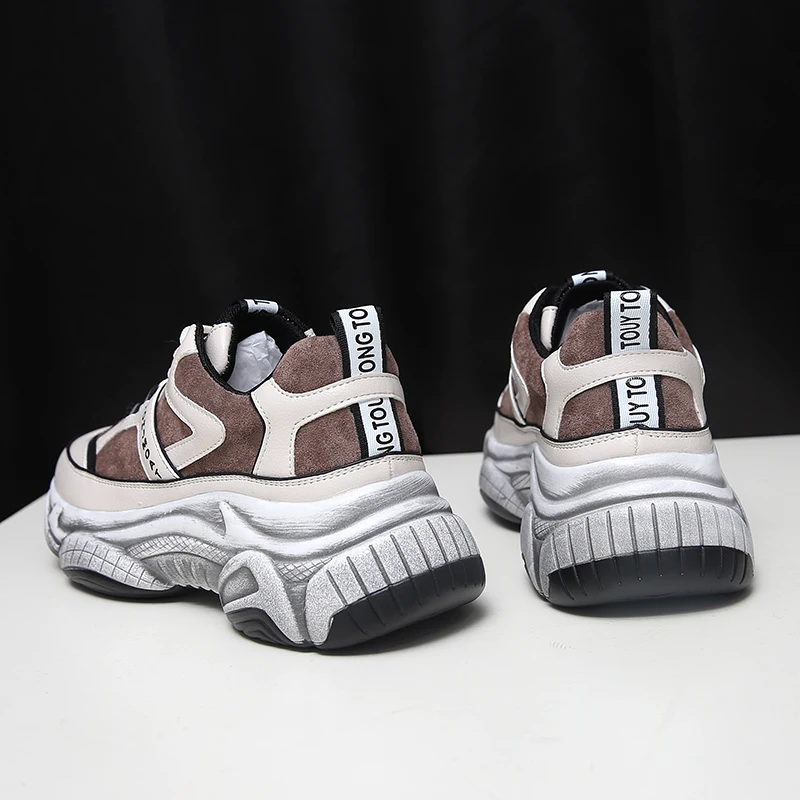 Fujin/женские кроссовки в винтажном стиле Популярная обувь старом Обувь на толстой