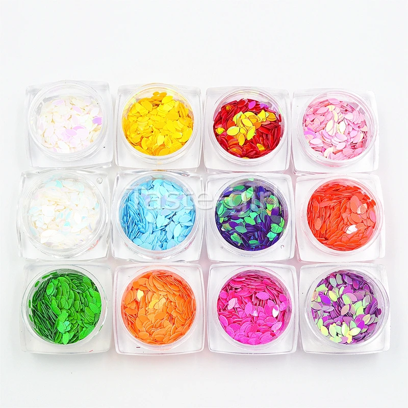 12 видов цветов блестящие ультратонкие наклейки с блестками в форме маркиза