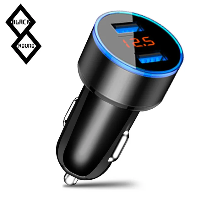 Black Charger Only Обновленное двойное автомобильное usb-устройство для зарядки телефона с цифровым светодиодным дисплеем автомобильное зарядное устройство 3.1A автомобильное зарядное устройство адаптер напряжение тока Автомобильное зарядное устройство - Тип штекера: Black Charger Only