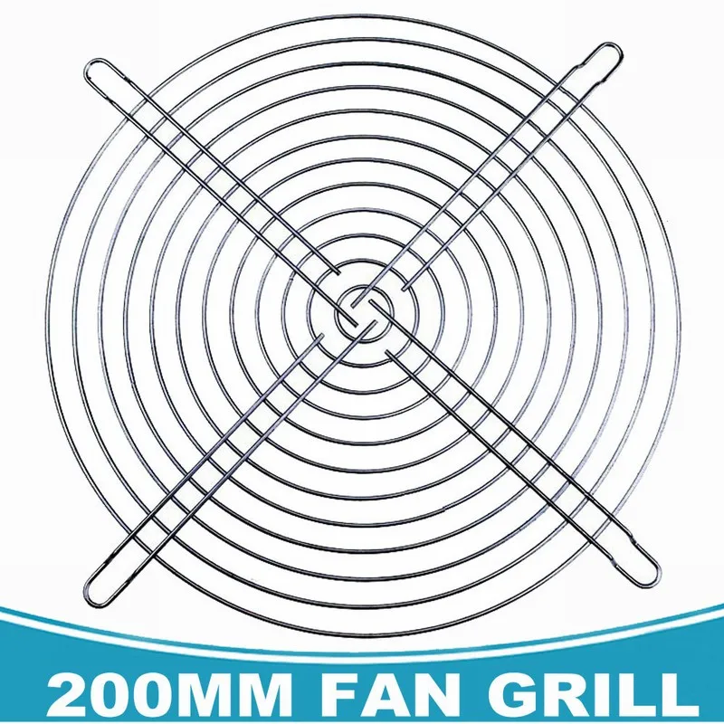 200mm Fan grill 2 шт металлическая сетка для защиты пальцев решетка вентилятора 30 мм 40 мм 50 мм 60 мм 70 мм 80 мм 90 мм 120 мм 135 мм 140 мм 150 мм 170 мм 200 мм - Цвет лезвия: 200mm Fan grill