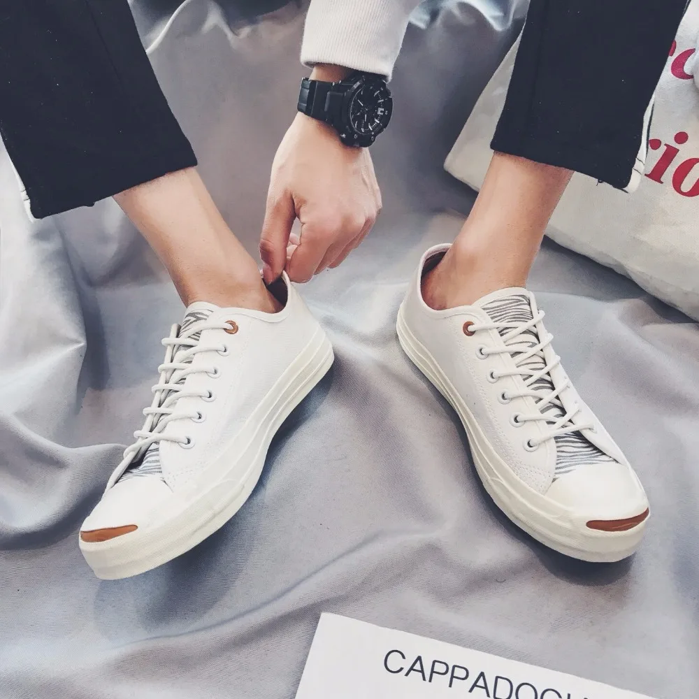 Кеды мужские на шнуровке холщовые кроссовки дышащие Нескользящие повседневная