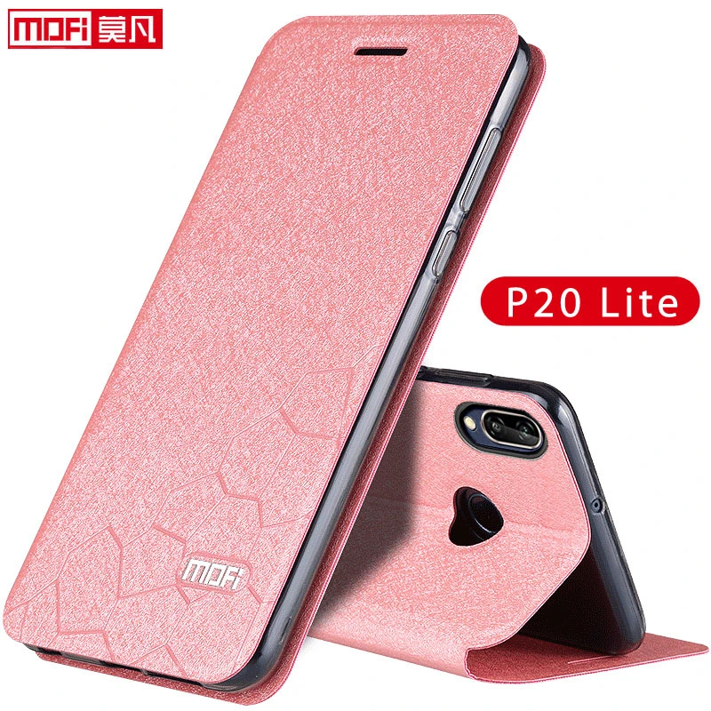 Huawei P20 lite чехол-книжка из искусственной кожи Mofi роскошный мягкий силиконовый