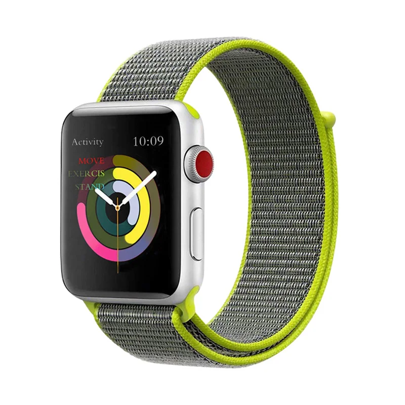 Желтый спортивный ремешок-светильник для Apple Watch 44 мм, ремешок 40 мм, женский браслет 38 мм, мужской браслет 42 мм для Iphone Series 3