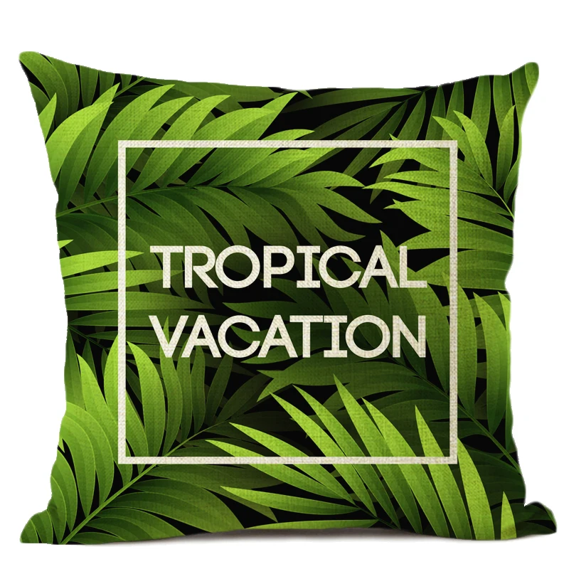 Наволочка с тропическим растением наволочка буквенным узором домашний декор для
