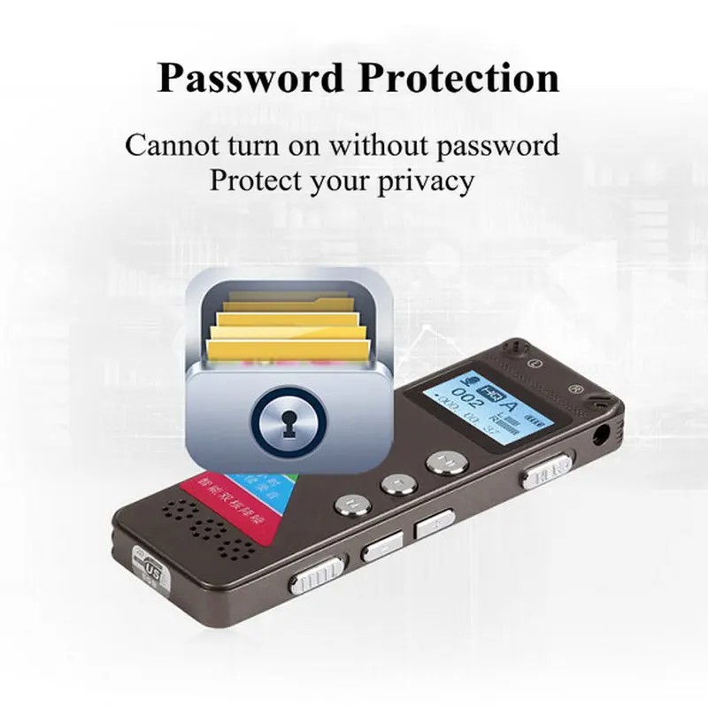 Vandlion V31 маленькие аудио контроллеры чипы ic Регистраторы голосовой активации запись Диктофон стерео Hi-Fi ЖК-дисплей MP3 плеер Запись Мини видеокамера-карандаш Серый