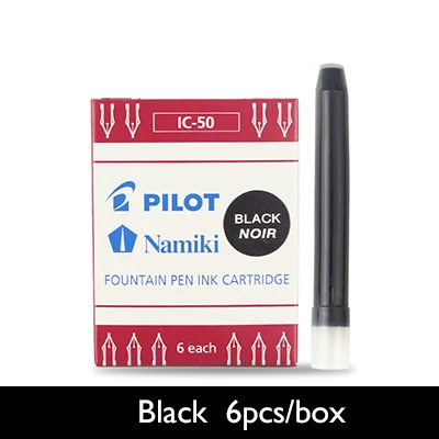 1 Pack Black Ink Пилотная перьевая ручка прозрачная 22 к позолоченная каллиграфическая ручка для студентов Средний перьевые ручки для письма хорошие зажимы для ручки канцелярские принадлежности - Цвет: 1 Pack Black Ink