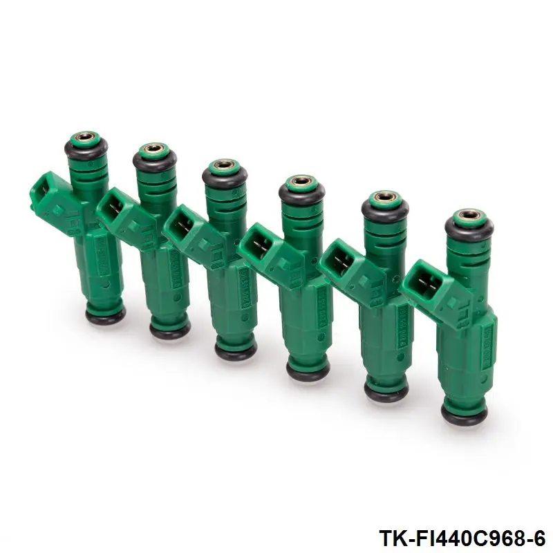 6 шт./лот топливный инжектор с высоким потоком 0 280 155 968 440cc Green Giant для топливного