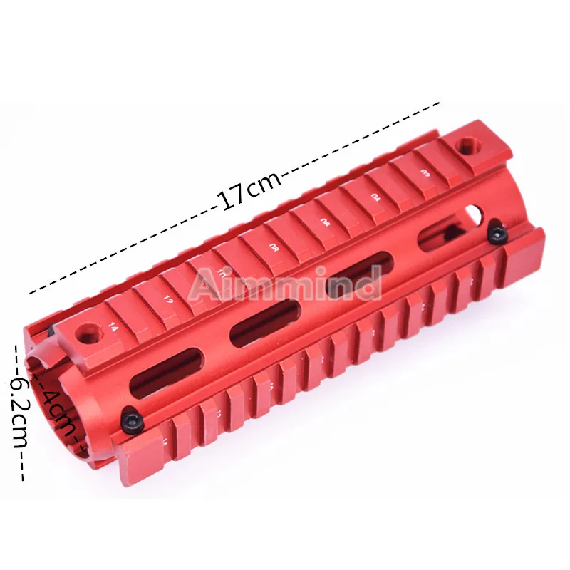 6 7 Red Inch AR 15 M4 Handguard карбин RIS Quad Rail Picatinny с 4 отверстиями тактическое снаряжение для