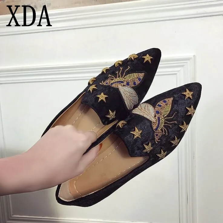 XDA Новый Для женщин вельвет Туфли без каблуков модные базовые разноцветные